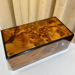lockable wooden burl box,memory organizer,keepsake couples gift,decorative Exotic Wood Storage